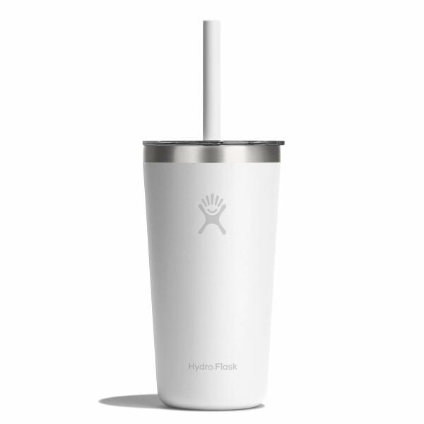 20 oz All Around™ Tumbler with Clear Straw Lid - White
